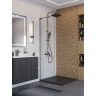 Душевая перегородка BELBAGNO UNO-L-1-TB-70-C-GM 700x2000 мм Оружейная сталь