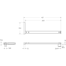 Душевая перегородка BELBAGNO UNO-L-1-TB-80-C-GM 800x2000 мм Оружейная сталь