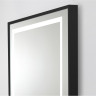 Зеркало BELBAGNO KRAFT SPC-KRAFT-700-900-LED-TCH-WARM-NERO в алюминиевой раме со встроенным светильником, 700x32x900 мм